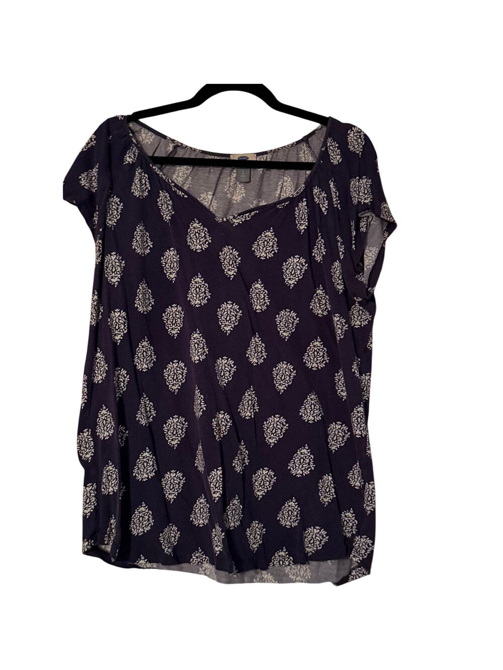 Crown & Ivy XL Sleeveless Tunic Top Blue Green Medallion Print Boho Blouse